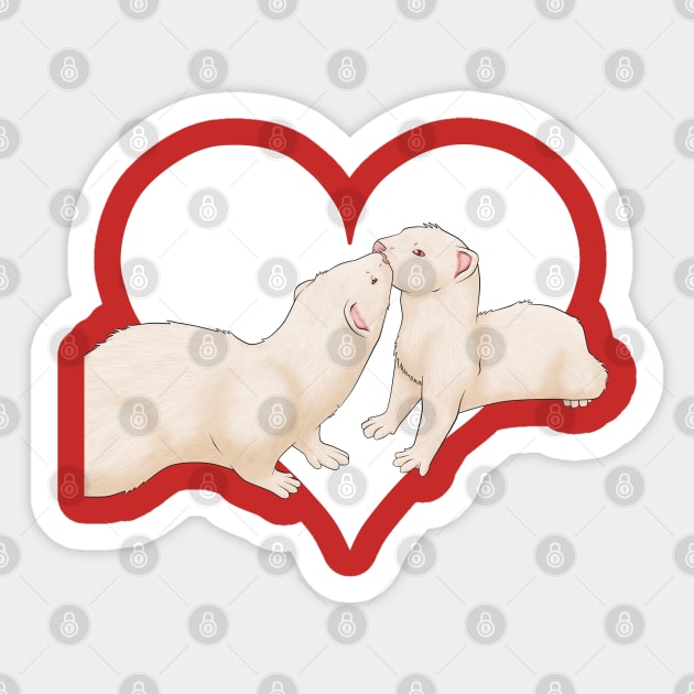 Kissy kissy beano Sticker by FerretMerch